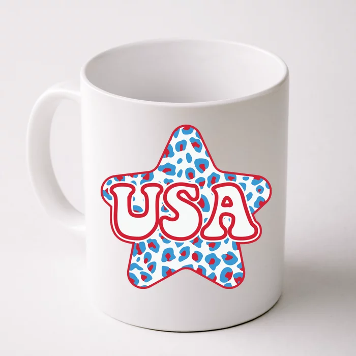 USA Star 4th Of July Festive Holiday Front & Back Coffee Mug