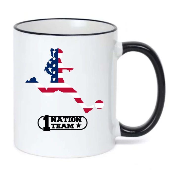 USA 1 Nation Soccer Team Black Color Changing Mug