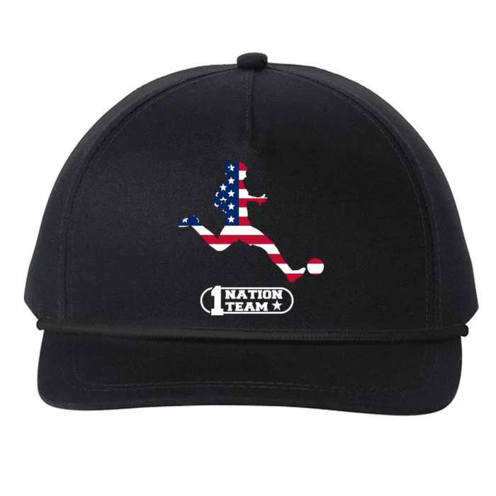 USA 1 Nation Soccer Team Snapback Five-Panel Rope Hat