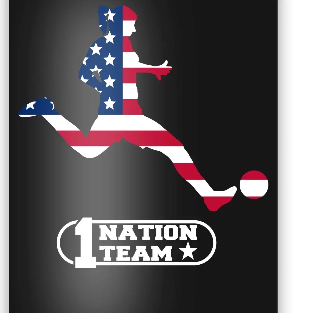 USA 1 Nation Soccer Team Poster