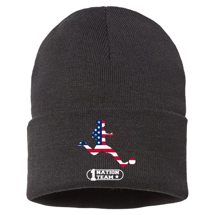 USA 1 Nation Soccer Team Sustainable Knit Beanie