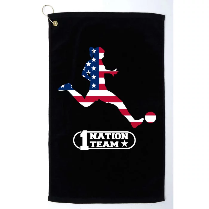 USA 1 Nation Soccer Team Platinum Collection Golf Towel