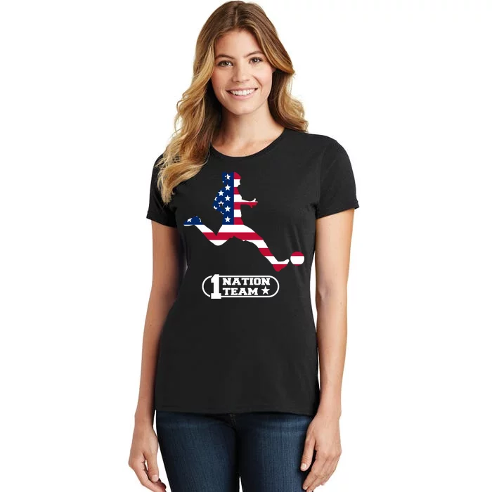 USA 1 Nation Soccer Team Women's T-Shirt