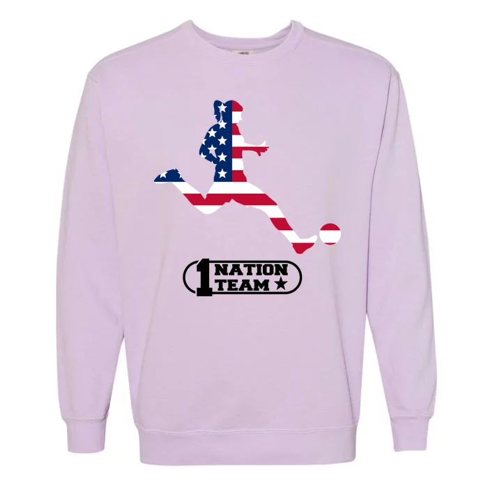 USA 1 Nation Soccer Team Garment-Dyed Sweatshirt