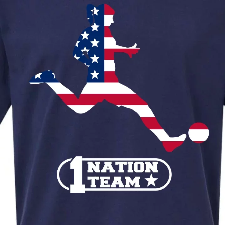 USA 1 Nation Soccer Team Sueded Cloud Jersey T-Shirt