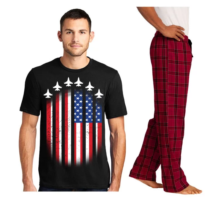 USA Air Force Jets American Flag Pajama Set