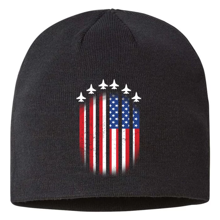 USA Air Force Jets American Flag 8 1/2in Sustainable Knit Beanie