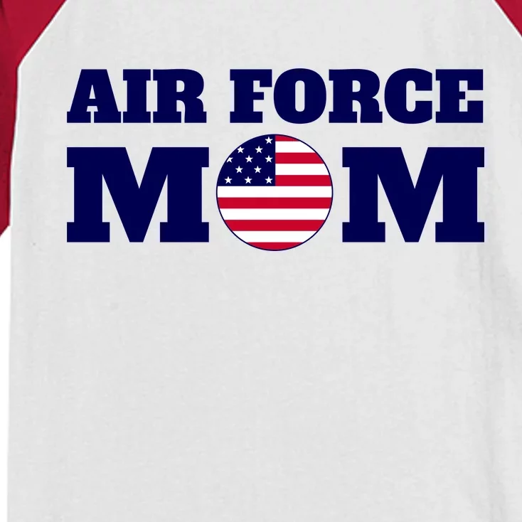 USA Air Force Mom Kids Colorblock Raglan Jersey