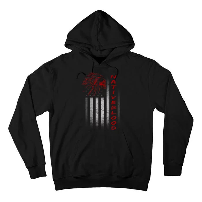 USA American Flag Native Blood Tall Hoodie