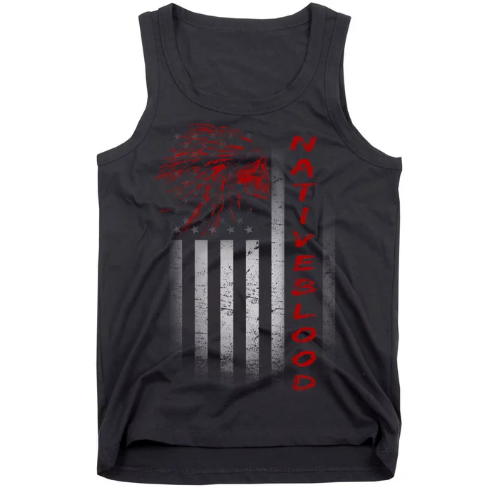 USA American Flag Native Blood Tank Top