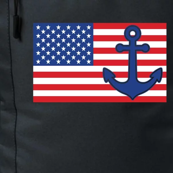 USA American Nautical Anchor Flag Daily Commute Backpack