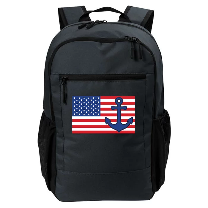 USA American Nautical Anchor Flag Daily Commute Backpack