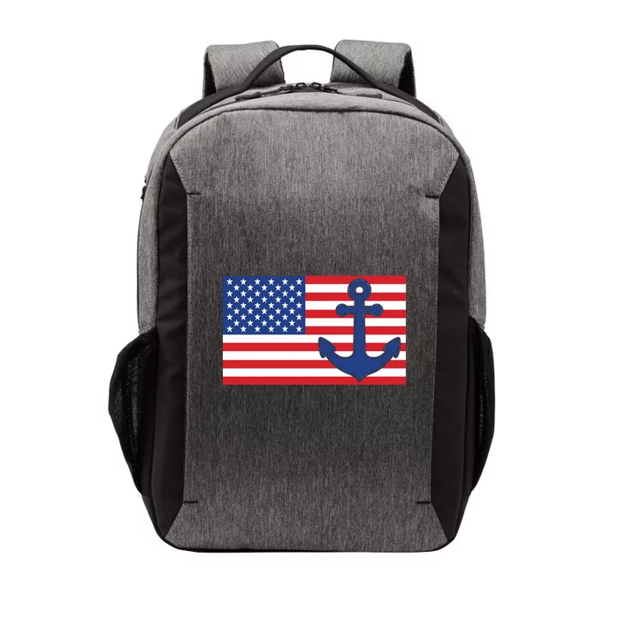 USA American Nautical Anchor Flag Vector Backpack