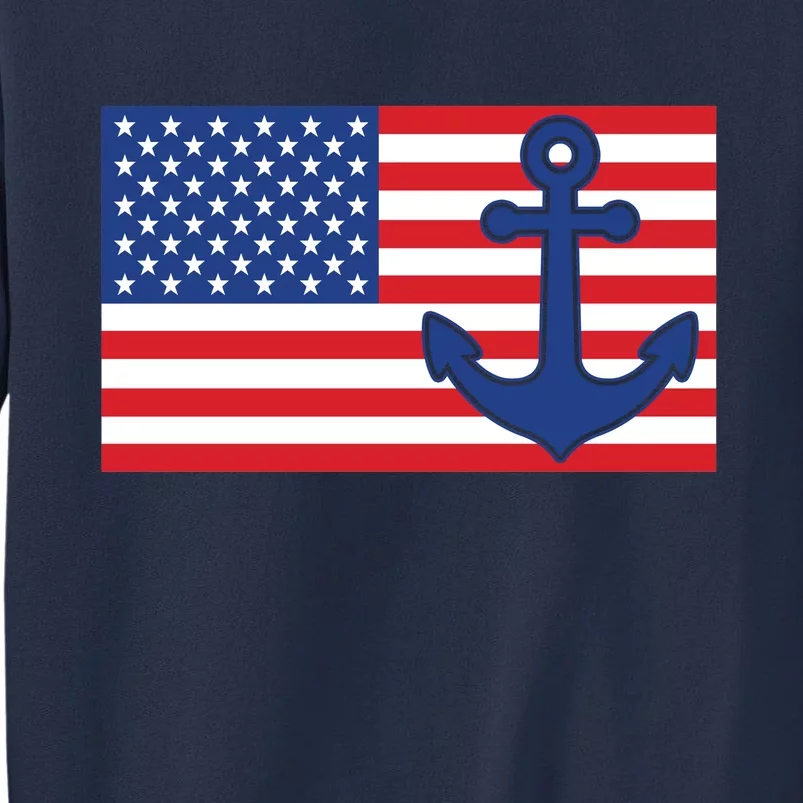 USA American Nautical Anchor Flag Sweatshirt