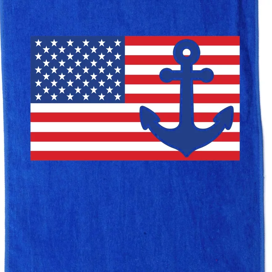 USA American Nautical Anchor Flag Platinum Collection Golf Towel