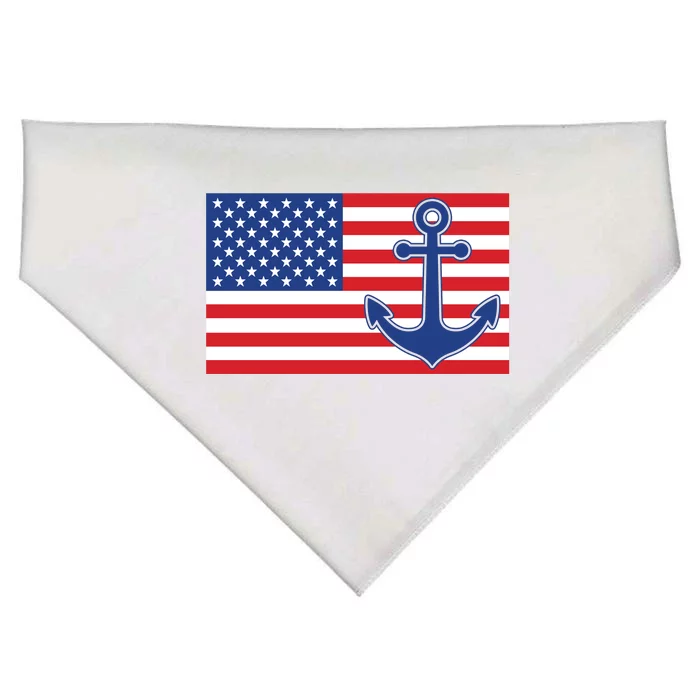 USA American Nautical Anchor Flag USA-Made Doggie Bandana