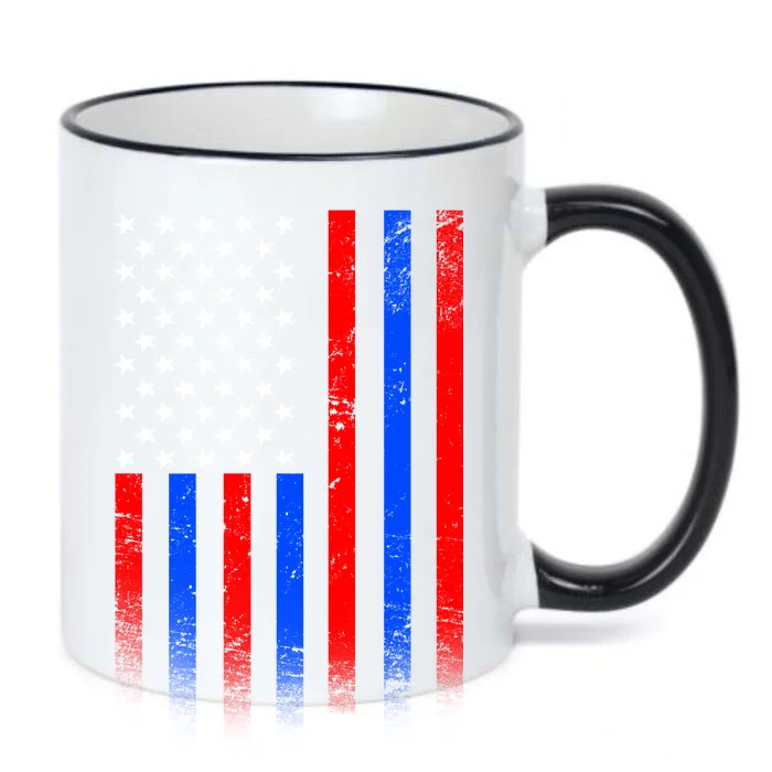 USA American Pride Flag Black Color Changing Mug