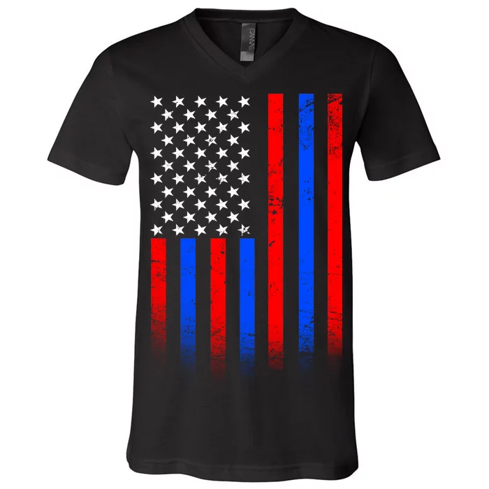 USA American Pride Flag V-Neck T-Shirt