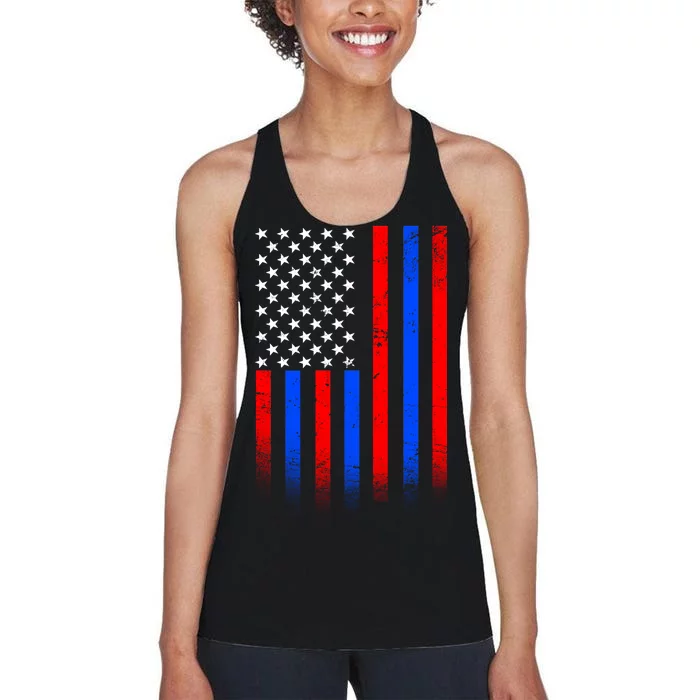 USA American Pride Flag Women's Racerback Tank