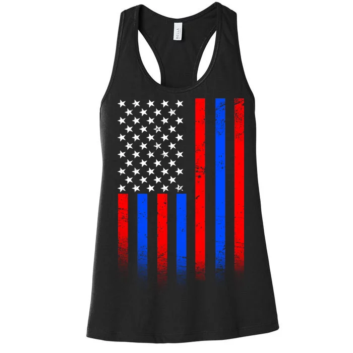 USA American Pride Flag Women's Racerback Tank