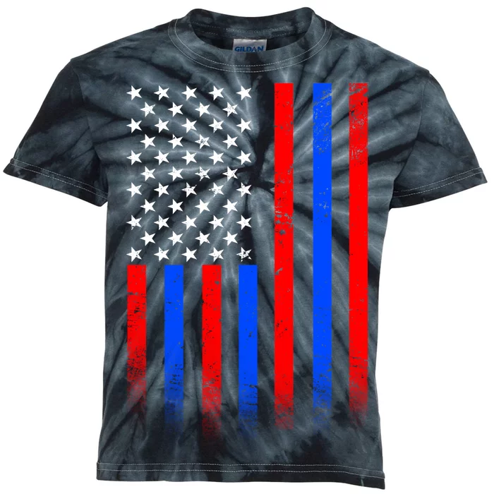 USA American Pride Flag Kids Tie-Dye T-Shirt