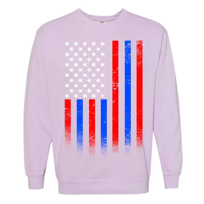 USA American Pride Flag Garment-Dyed Sweatshirt