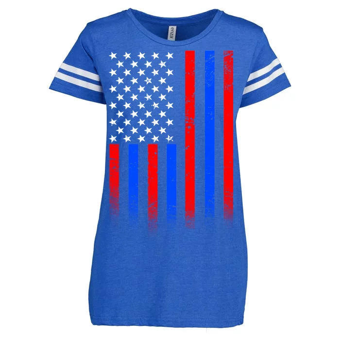 USA American Pride Flag Enza Ladies Jersey Football T-Shirt