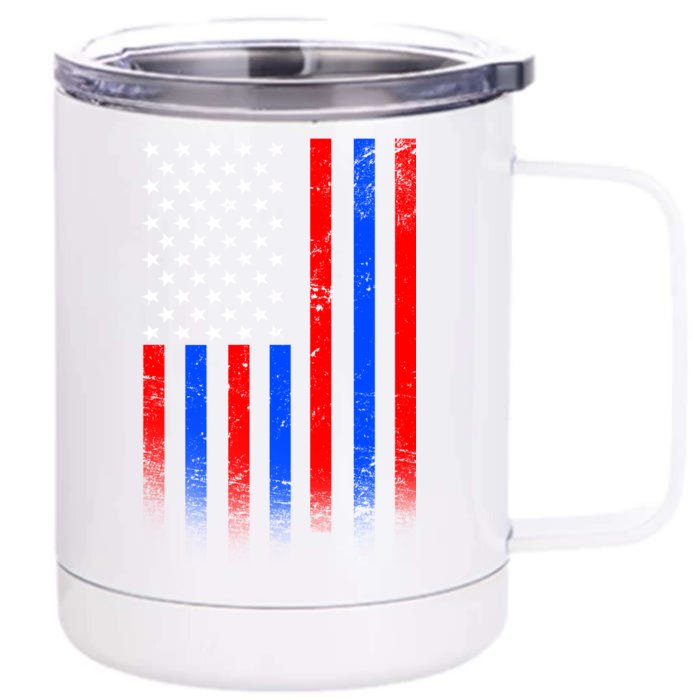 USA American Pride Flag Front & Back 12oz Stainless Steel Tumbler Cup