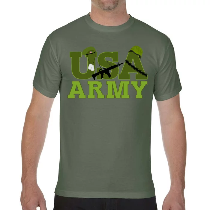 USA Army Camo Logo Comfort Colors T-Shirt