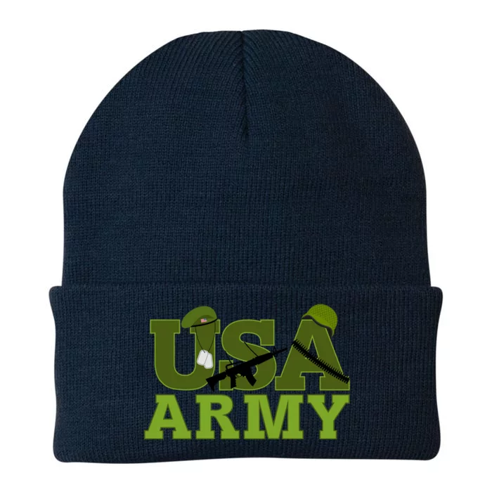 USA Army Camo Logo Knit Cap Winter Beanie