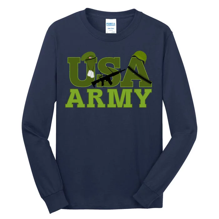 USA Army Camo Logo Tall Long Sleeve T-Shirt