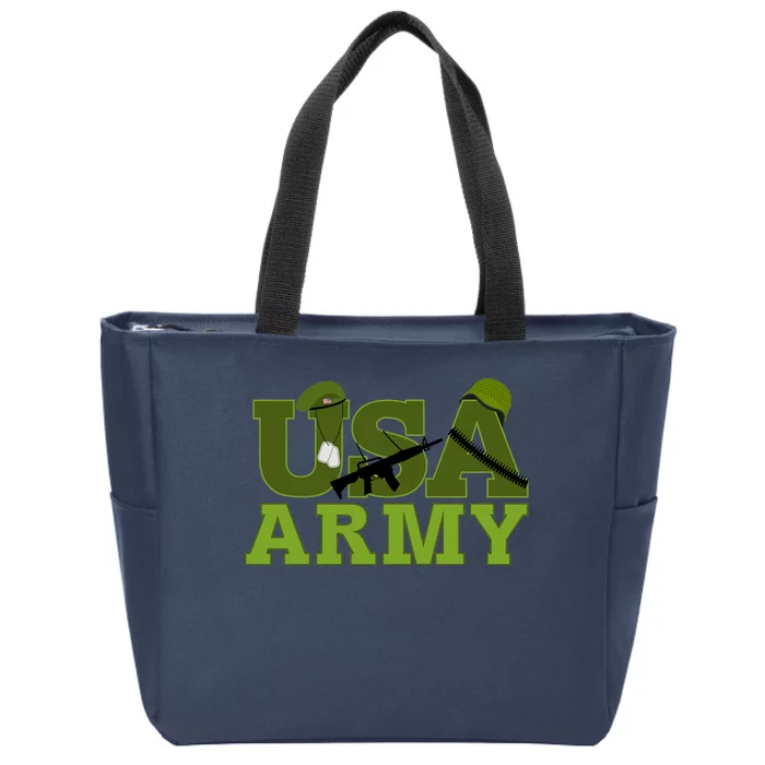 USA Army Camo Logo Zip Tote Bag