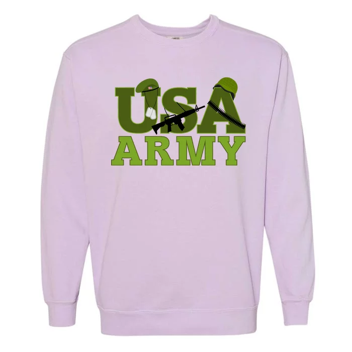 USA Army Camo Logo Garment-Dyed Sweatshirt