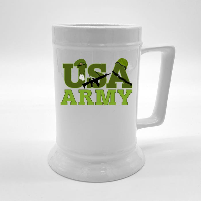 USA Army Camo Logo Front & Back Beer Stein