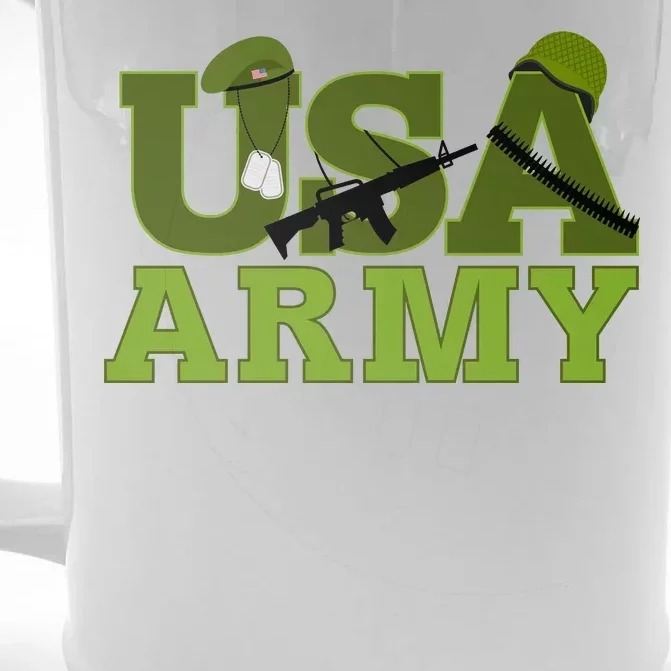 USA Army Camo Logo Front & Back Beer Stein