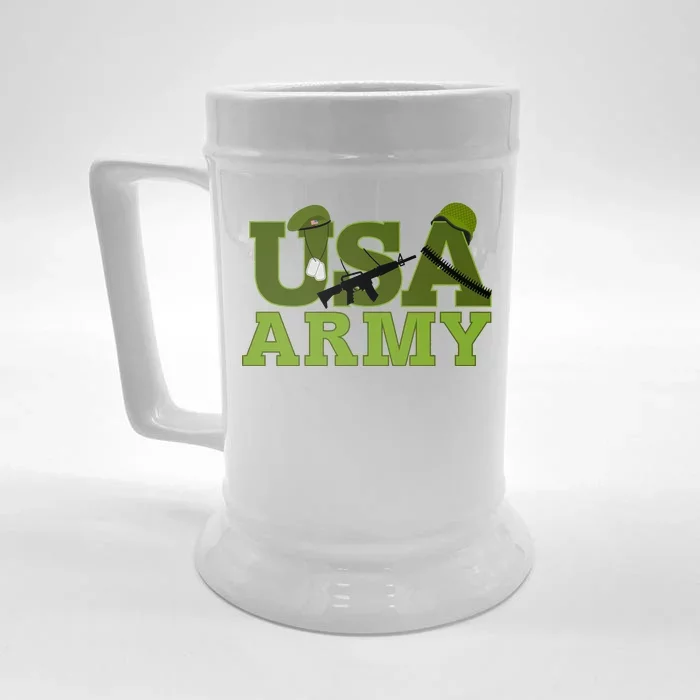 USA Army Camo Logo Front & Back Beer Stein