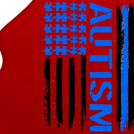 USA Autism Awareness Puzzle Flag Tree Ornament