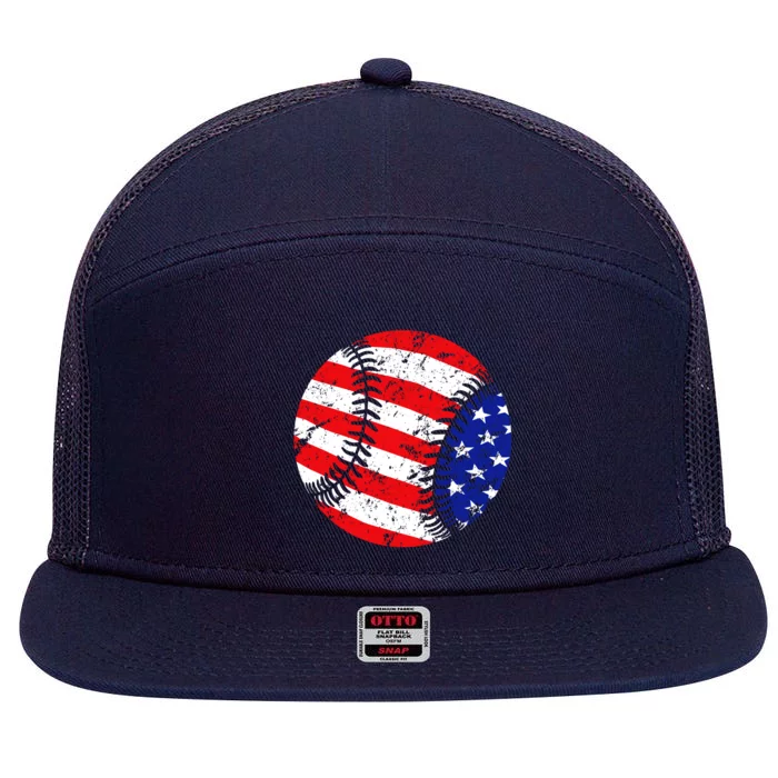 USA Baseball 7 Panel Mesh Trucker Snapback Hat