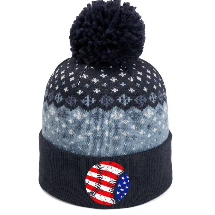 USA Baseball The Baniff Cuffed Pom Beanie