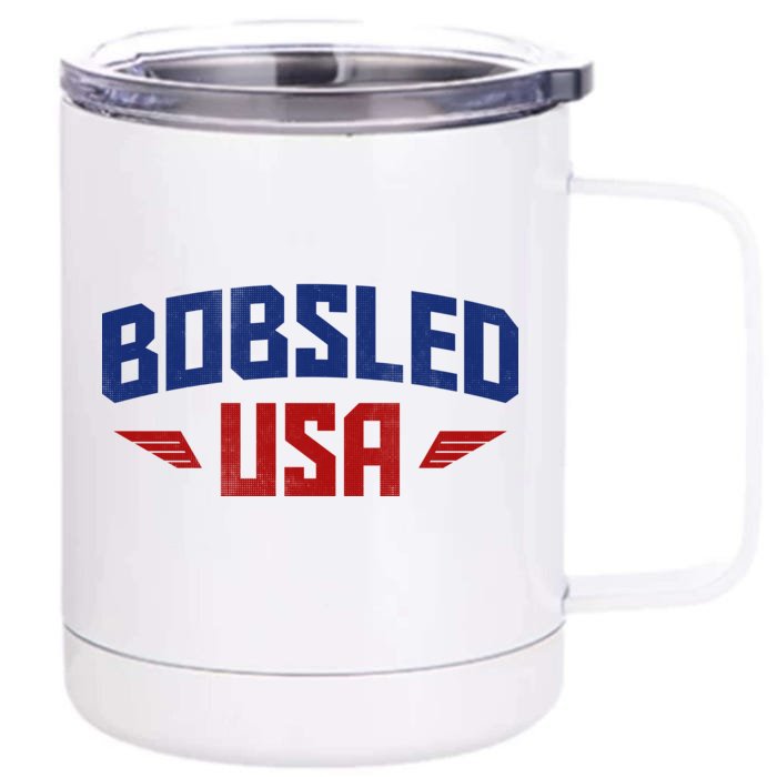 USA Bobsled Team Front & Back 12oz Stainless Steel Tumbler Cup