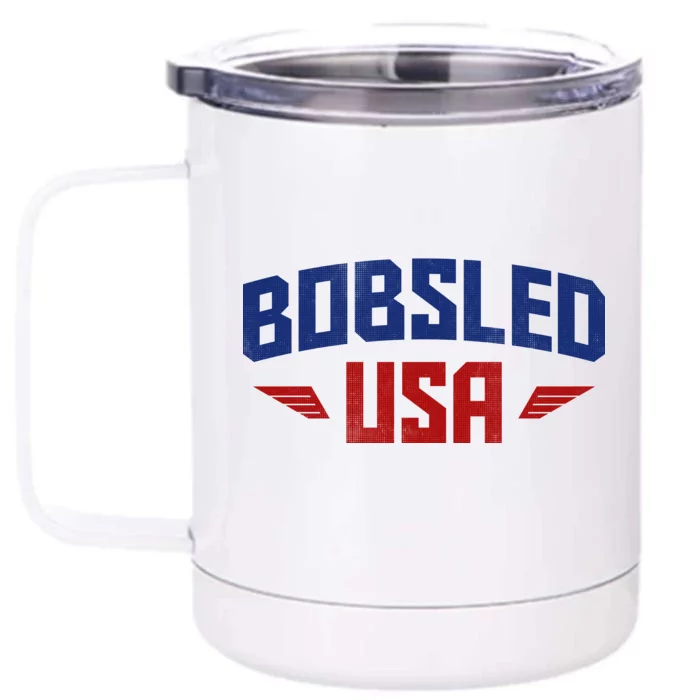 USA Bobsled Team Front & Back 12oz Stainless Steel Tumbler Cup