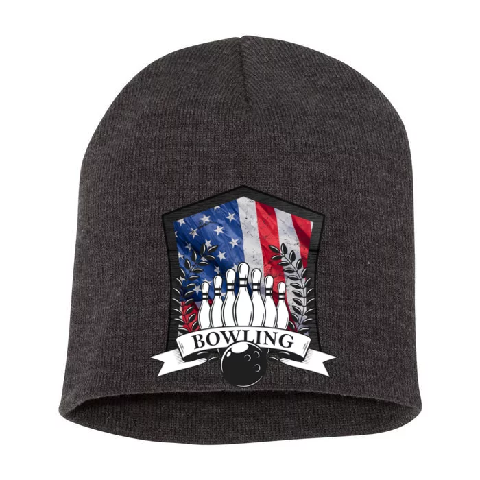 USA Bowling Team Short Acrylic Beanie