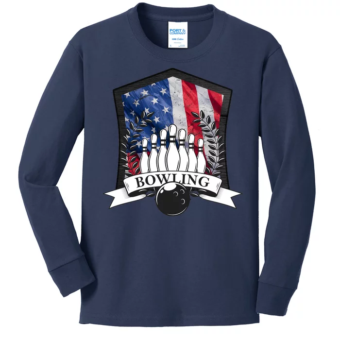 USA Bowling Team Kids Long Sleeve Shirt