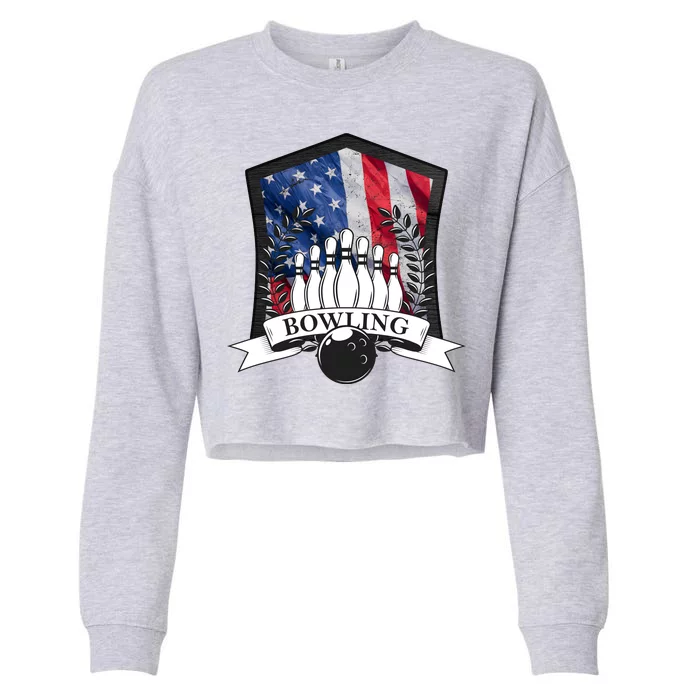 USA Bowling Team Cropped Pullover Crew