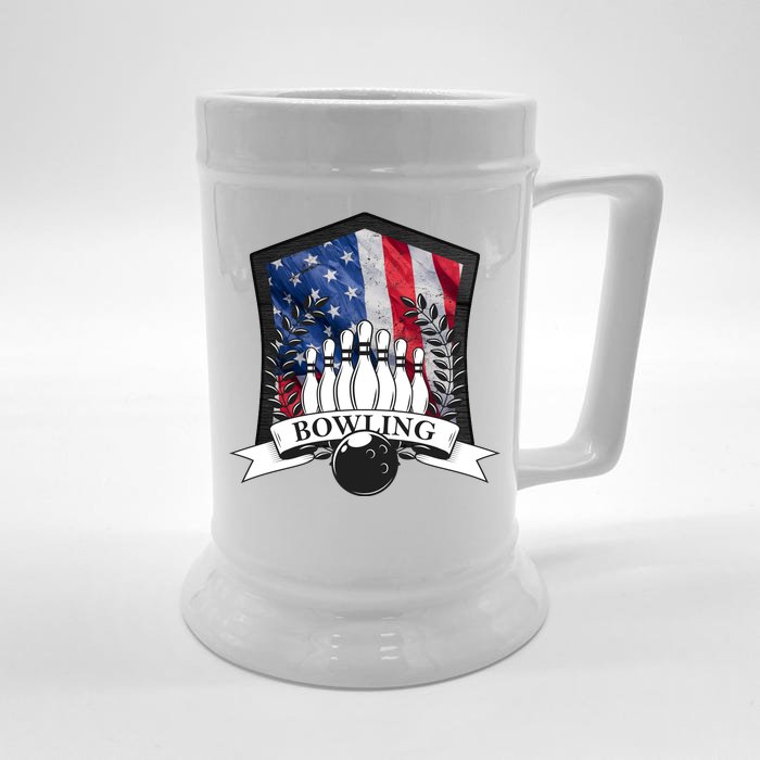 USA Bowling Team Front & Back Beer Stein