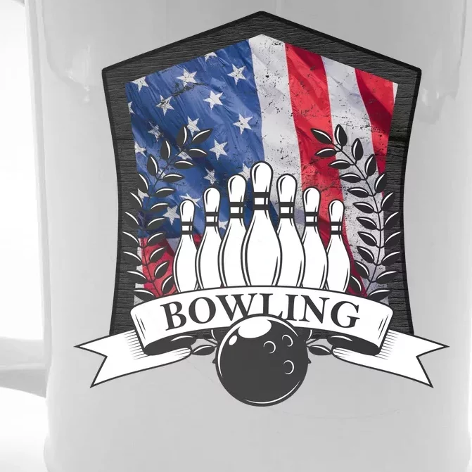 USA Bowling Team Front & Back Beer Stein