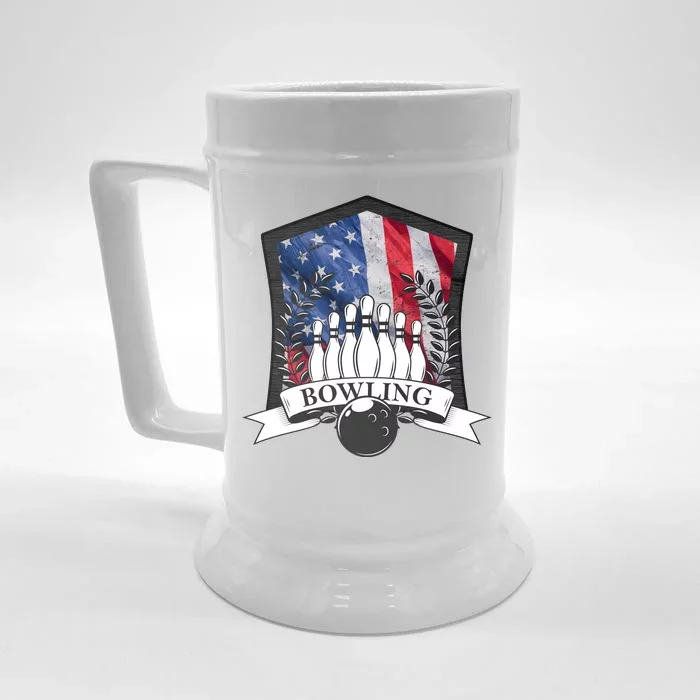 USA Bowling Team Front & Back Beer Stein