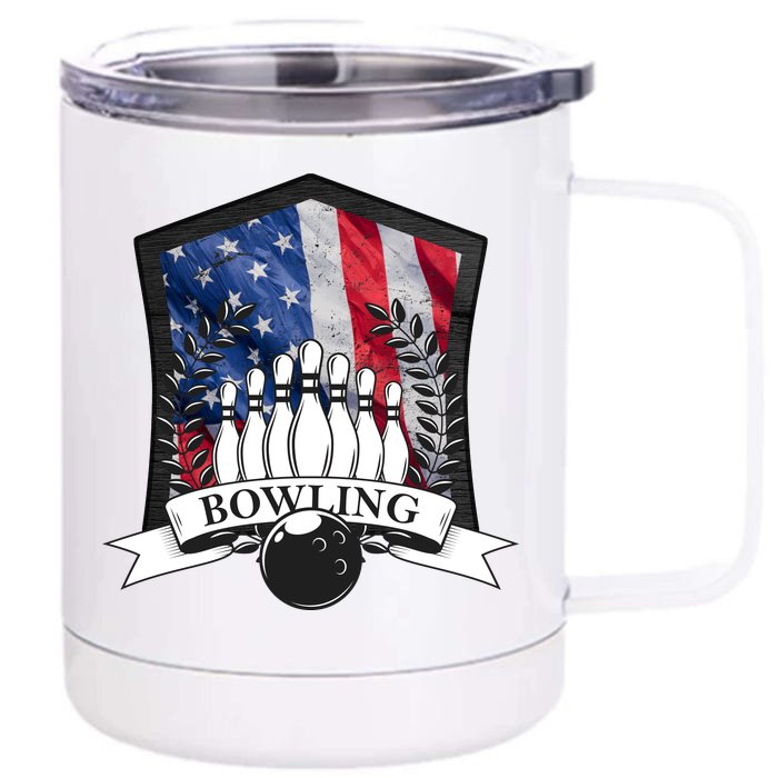 USA Bowling Team Front & Back 12oz Stainless Steel Tumbler Cup