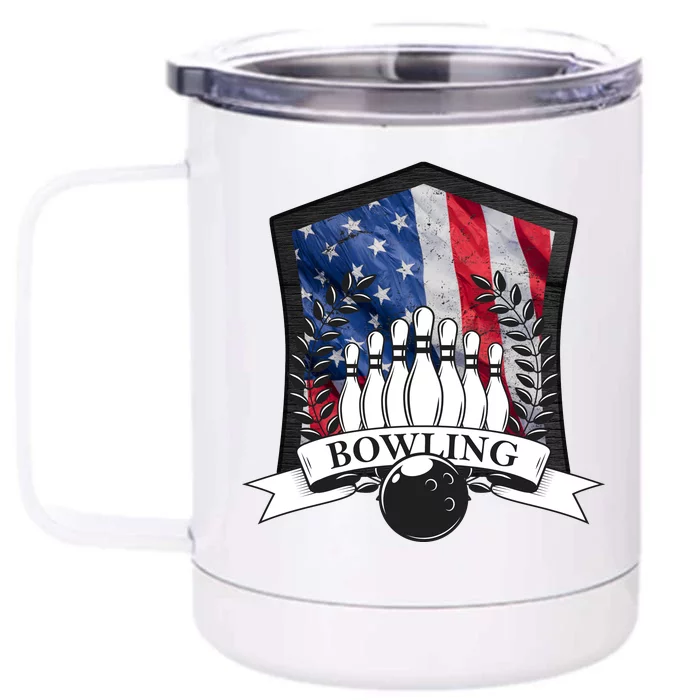 USA Bowling Team Front & Back 12oz Stainless Steel Tumbler Cup