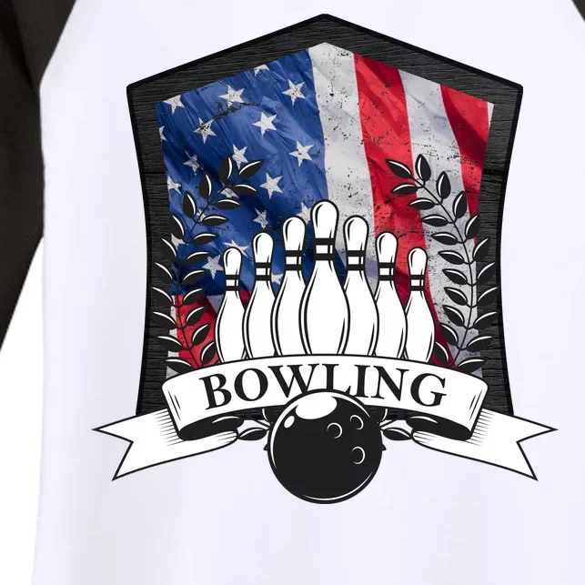 USA Bowling Team Women's Tri-Blend 3/4-Sleeve Raglan Shirt